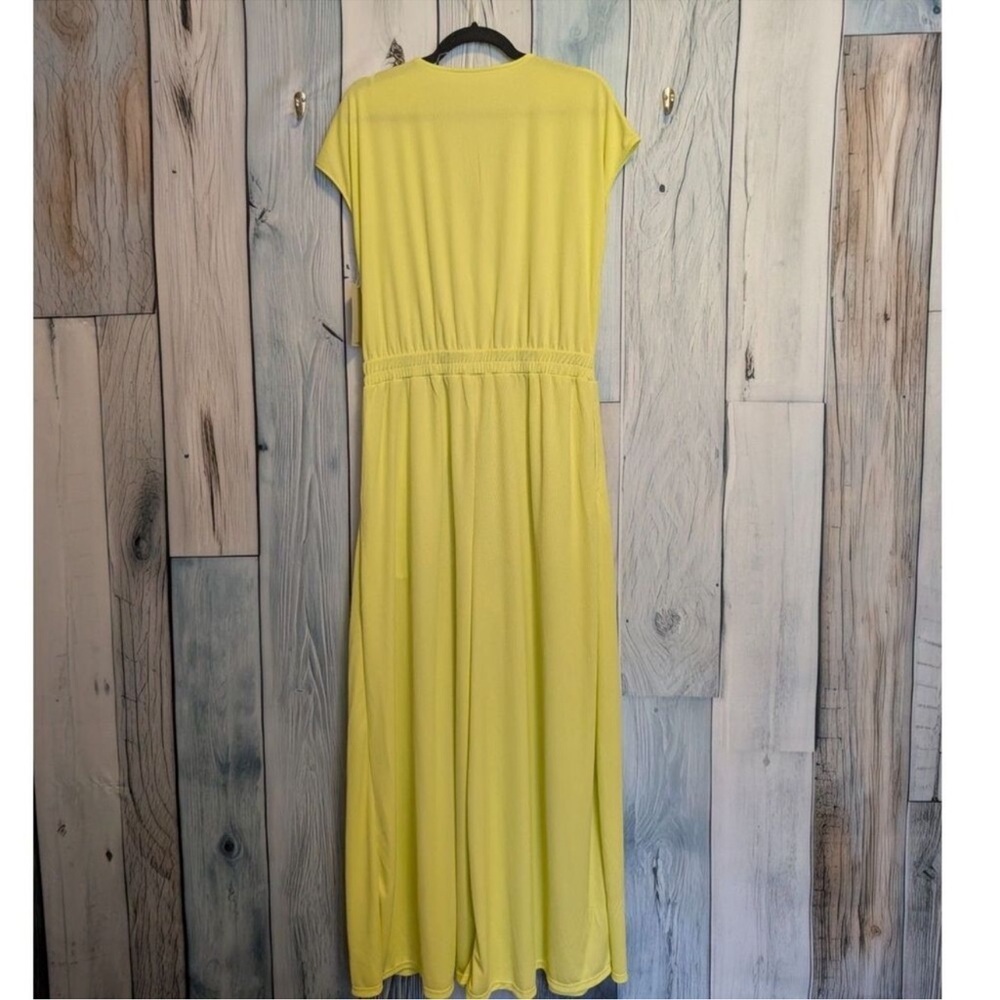 NWT Halara V Neck Short Sleeve Side Pocket Wide Leg Flowy Jumpsuit. Size Large - Picture 9 of 13